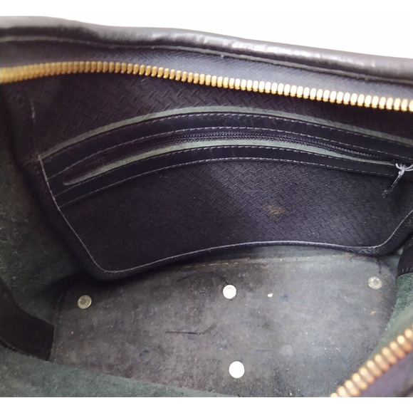 Dooney & Bourke Black Pebbled Leather Zipper Shoulder Bag - Vintage Made in USA - Picture 14 of 16